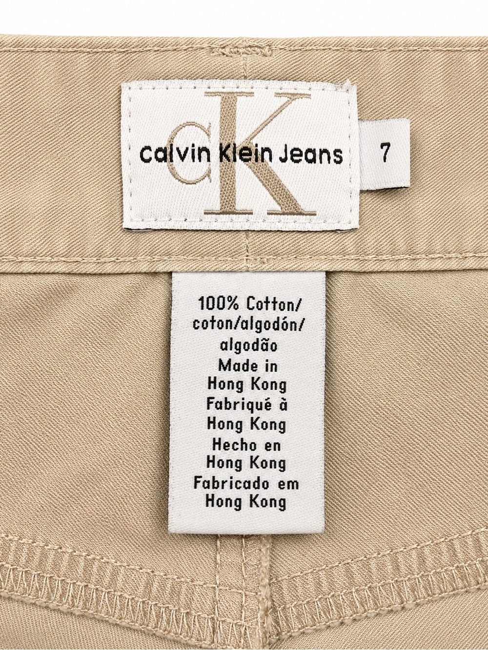 Vintage Y2K Calvin Klein Jeans Khaki Cargo Shorts Size 7 31” Waist - Picture 7 of 7